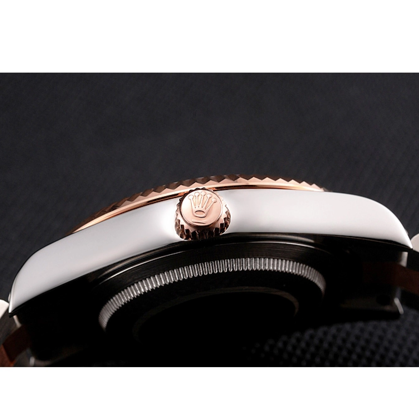 Aaa fake watches Tone Dial Swiss Datejust Steel And Rose Bezel Case Stainless Gold Bracelet Rolex Two 0729